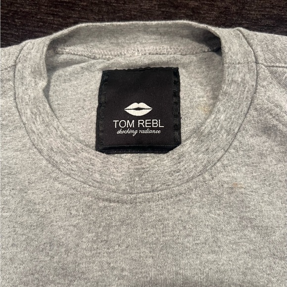 TOM RBL men gray long sleeve crew neck sweatshirt/size M - Picture 2 of 6